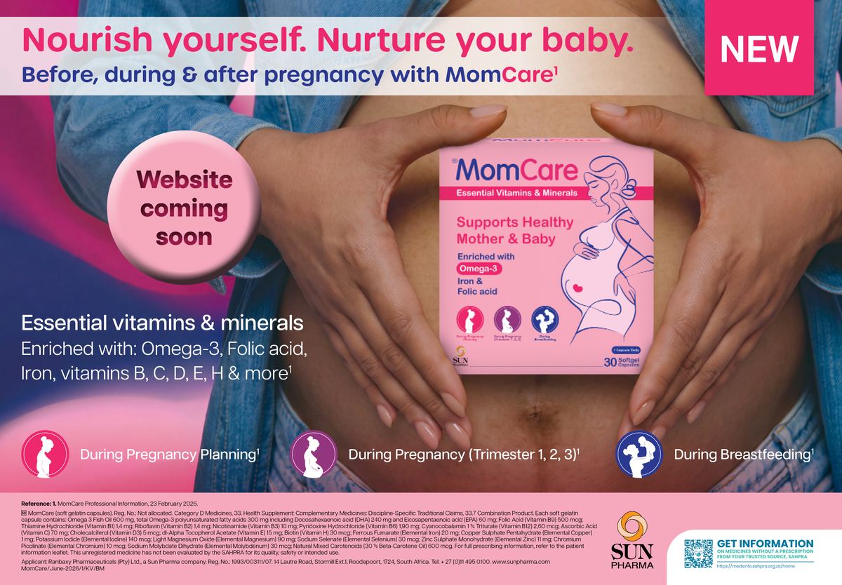 MomCare essential vitamins and minerals — supporting mother and baby before, during and after pregnancy. Website coming soon.